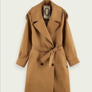 Scotch & Soda Women’s Linen-blend Trench Coat (Size S) NWT